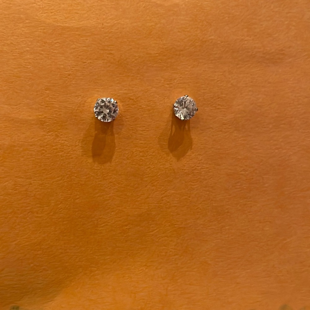 Mini faux diamond stud post earrings